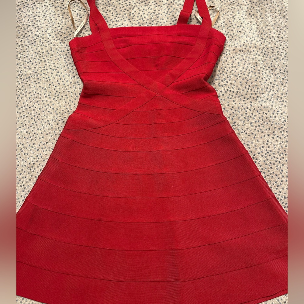 Herve Leger red minidress - Picture 9 of 13